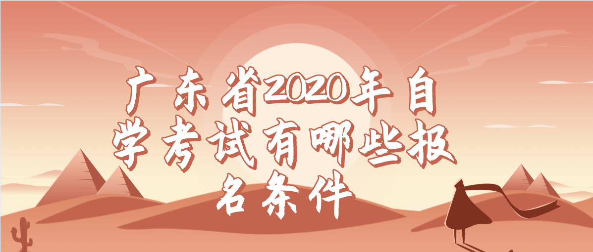 广东省2020年自学考试有哪些报名条件
